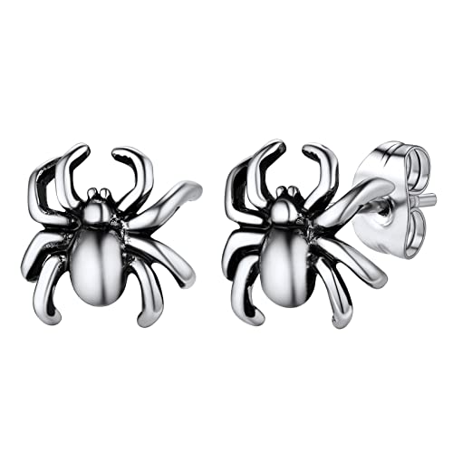 PROSTEEL 3D Spinne Ohrstecker Edelstahl Gotik Punk Stil Tier Piercing Ohrringe Hip-Hop Eboy Stud Earrings Modeschmuck Accessoire für Männer von PROSTEEL