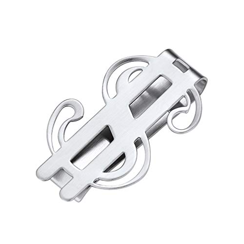 PROSTEEL Herren Geldclip Geldklammer mit Dollar Zeichen Edelstahl Visitenkarte Kreditkarte Geldscheine Brieftasche Halter Weihnachten Jahrestag von PROSTEEL