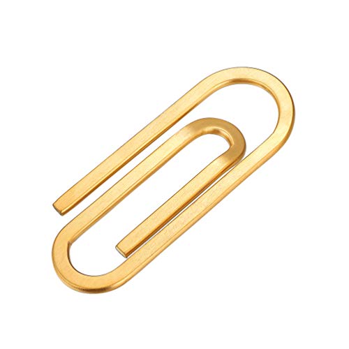 PROSTEEL Herren Geldscheinklammer Geldclip 18k vergoldet Büroklammer Geldklammer Halter für Visitenkarte Kreditkarte Geldscheine Brieftasche Vatertag Neujahr von PROSTEEL
