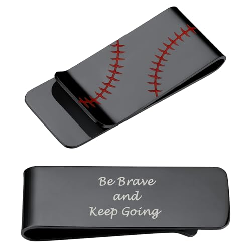 PROSTEEL Herren personalisierte Geldscheinklammer schwarz Edelstahl Baseball Muster Geldclip Geldklammer Halter für Visitenkarte Kreditkarte Geldscheine Brieftasche für Vatertag Weihnachten PROSTEEL Herren personalisierte Geldscheinklammer schwarz Edelstahl Baseball Muster Geldclip Geldklammer Halter für Visitenkarte Kreditkarte Geldscheine Brieftasche für Vatertag Weihnachten von PROSTEEL