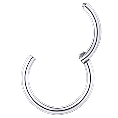 PROSTEEL Nasenring Lippenring Helixring 18G 1mm Universal Piercing für Männer Frauen 316L Edelstahl 7mm Piercing Nase Septum Ohr Helix Tragus Körper Schmuck von PROSTEEL