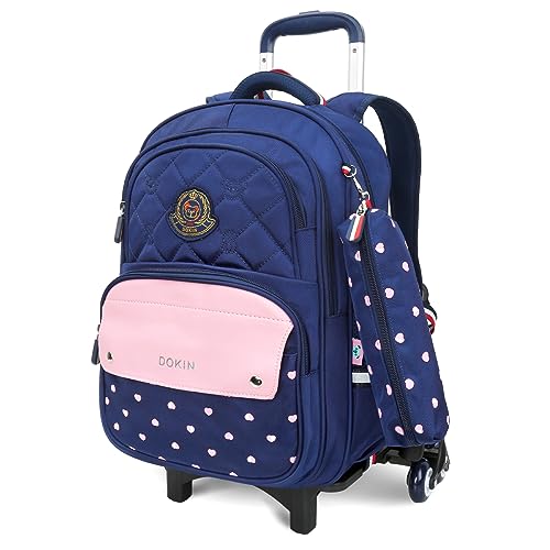 PROTAURI Jungen Mädchen Trolley Rucksack Schultasche - Kinder Rollen Rucksack Daypacks Kindergepäck Reisegepäck Handgepäck Kinderkoffer Tasche Wasserdicht Reisekoffer mit 6 Räder von PROTAURI