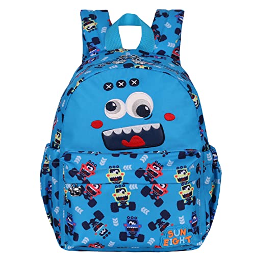 PROTAURI Mädchen Jungen Rucksack Kindergarten Schulrucksack Kleinkind Leichtgewicht Schultasche Vorschule Schule Tasche für 3-10 Jahre(Blaues Auto) von PROTAURI