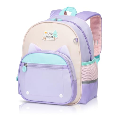 PROTAURI Rucksack Kinder - Mädchen Kindergarten Rucksack Kleinkind lässig Schulranzen mit Brustgurt Kindertasche für Schule Reisen 2-5 Jahre von PROTAURI