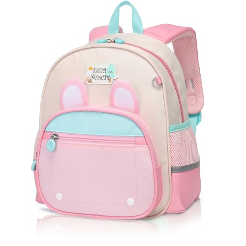 PROTAURI Rucksack Kinder - Mädchen Kindergarten Rucksack Kleinkind lässig Schulranzen mit Brustgurt Kindertasche für Schule Reisen 2-5 Jahre von PROTAURI