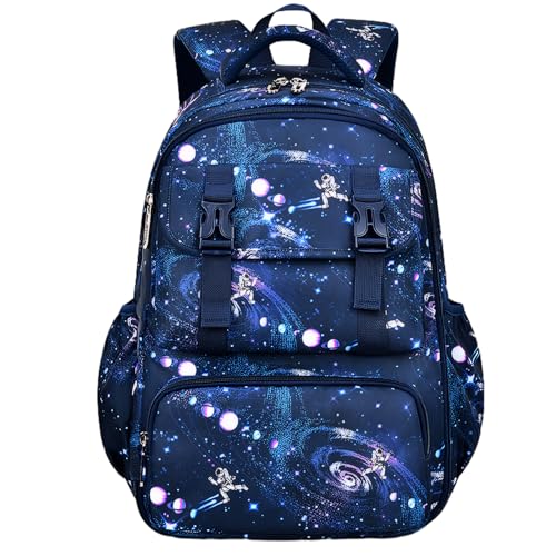 PROTAURI Schulrucksack Jungen Teenager Kinderrucksack Leichtgewicht Schulranzen Büchertasche Schultasche Student Casual Reisen Daypack für Klasse 3-6 von PROTAURI