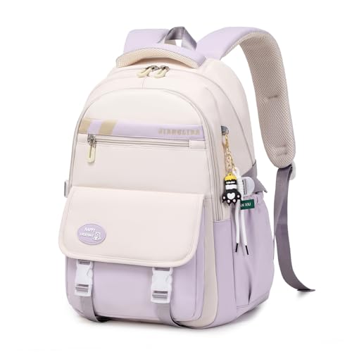 PROTAURI Schulrucksack Mädchen Teenager Kinderrucksack Leichtgewicht Schulranzen Büchertasche Student Casual Daypack für Reisen College von PROTAURI