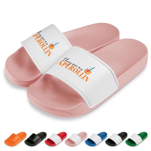 PROZEN E MOMEN E They See me Aperollin Badelatschen | Slipper | Schlappen | Hausschuhe | Pantoletten | Unisex | Malle | Sommer | Geschenkidee | rutschfest | Rosa | Größe 40 von PROZEN E MOMEN E