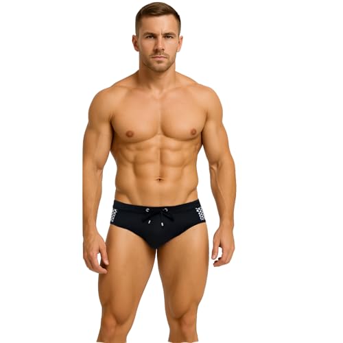 PRTCRZ Men's Swim Briefs: Triangle Design, Adjustable Drawstring, Soft Padding, Fast-Drying, Breathable, Lightweight, and Chlorine-Resistant—Perfect for Swimming, Surfing, and Poolside Activities. von PRTCRZ