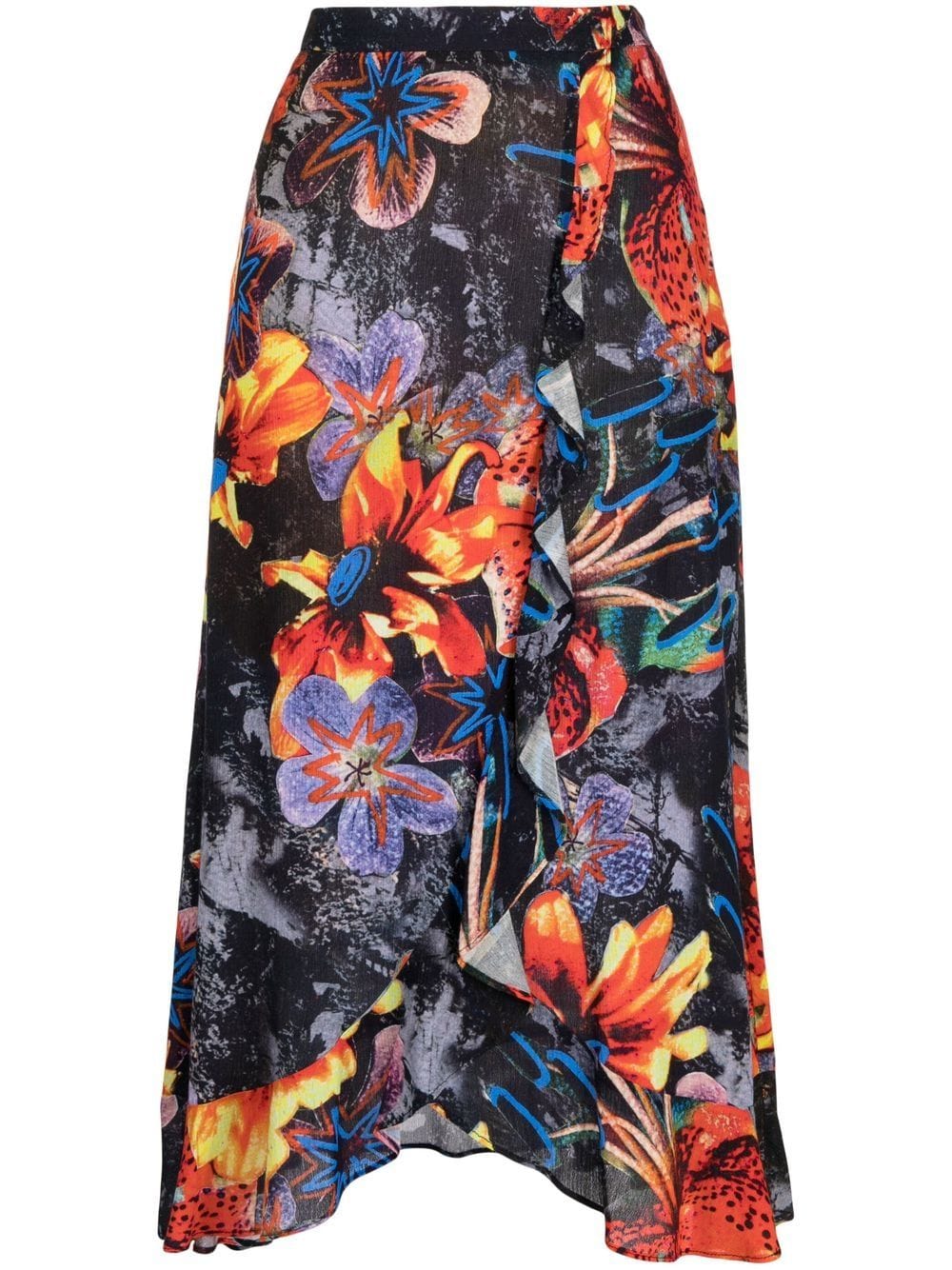 PS Paul Smith Asymmetrischer Minirock mit Blumen-Print - Mehrfarbig von PS Paul Smith