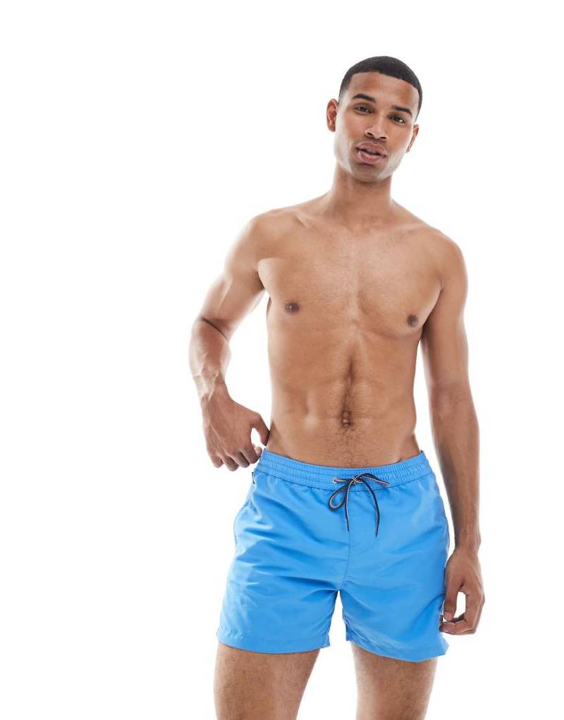 PS Paul Smith - Blaue Badeshorts mit Zebralogo von PS Paul Smith