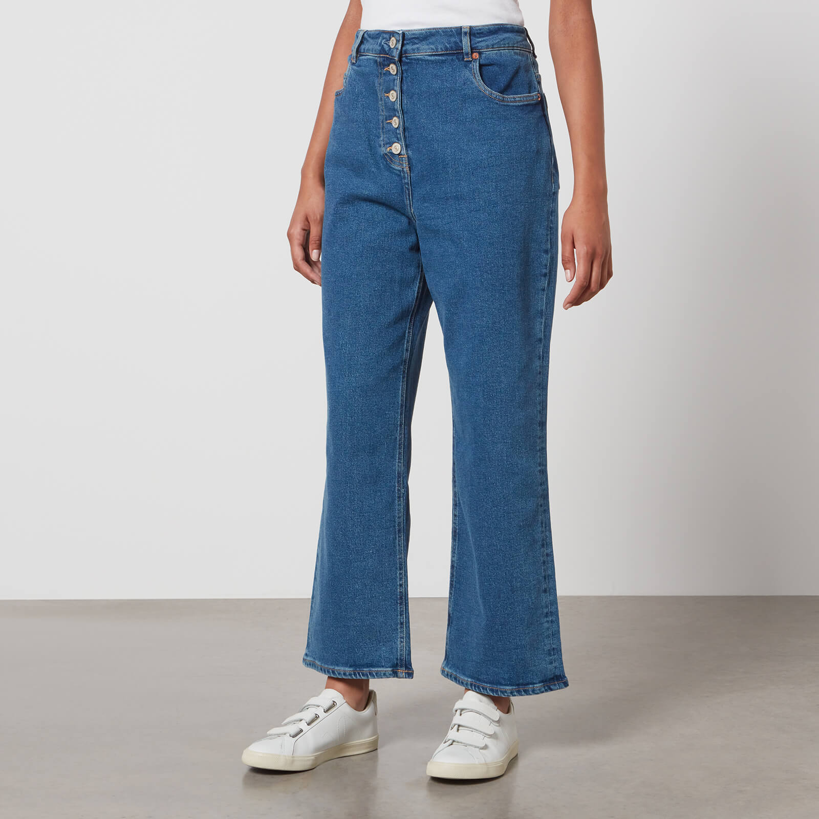 PS Paul Smith Cotton-Blend Cropped Wide-Leg Jeans - W29 von PS Paul Smith