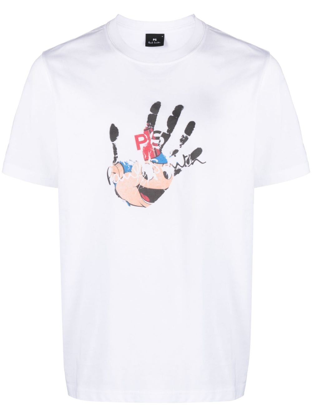 PS Paul Smith T-Shirt mit Hand-Print - Weiß von PS Paul Smith