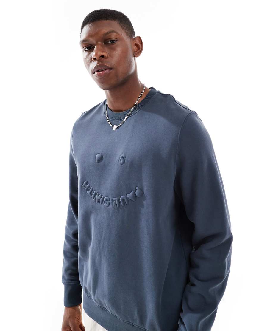 PS Paul Smith - Happy - Sweatshirt in Anthrazit mit Logo-Grau von PS Paul Smith