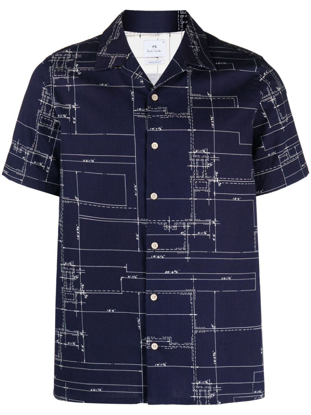 PS Paul Smith Hemd mit grafischem Print - Blau von PS Paul Smith