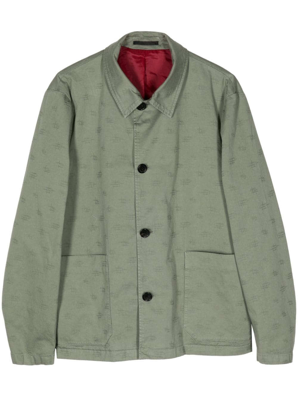 PS Paul Smith Hemdjacke mit Jacquardmuster - Grün von PS Paul Smith