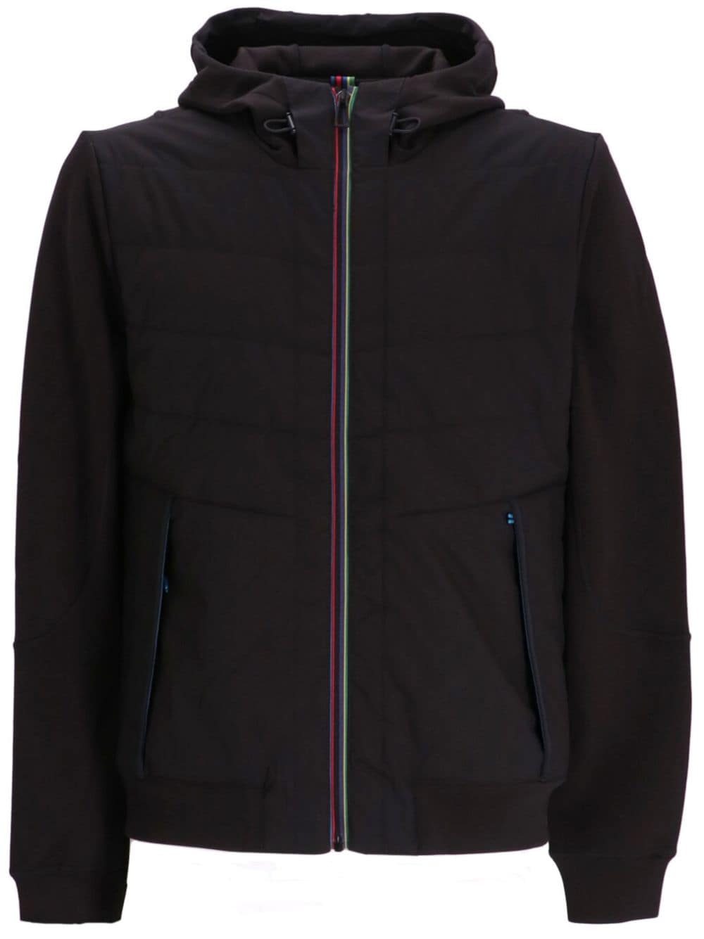 PS Paul Smith Kapuzenjacke im Materialmix - Schwarz von PS Paul Smith