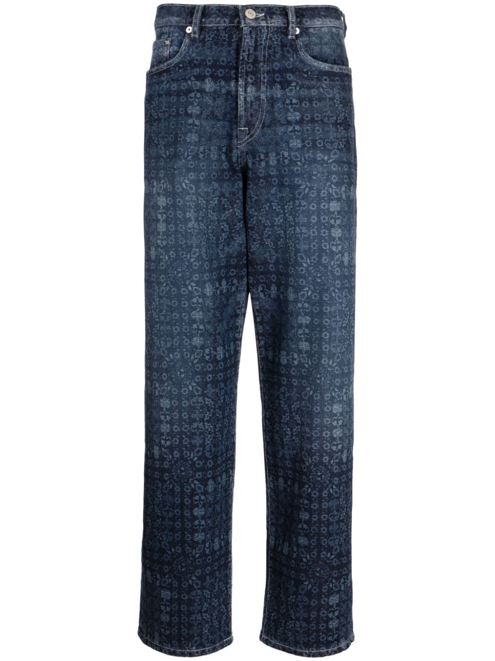 PS Paul Smith Straight-Leg-Jeans mit Laser-Print - Blau von PS Paul Smith