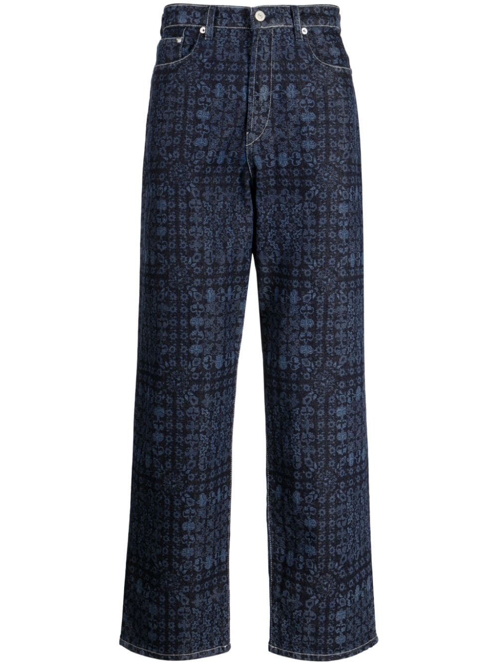 PS Paul Smith Straight-Leg-Jeans mit Laser-Print - Blau von PS Paul Smith