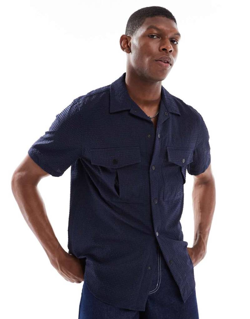 PS Paul Smith - Legeres Hemd in Marineblau von PS Paul Smith