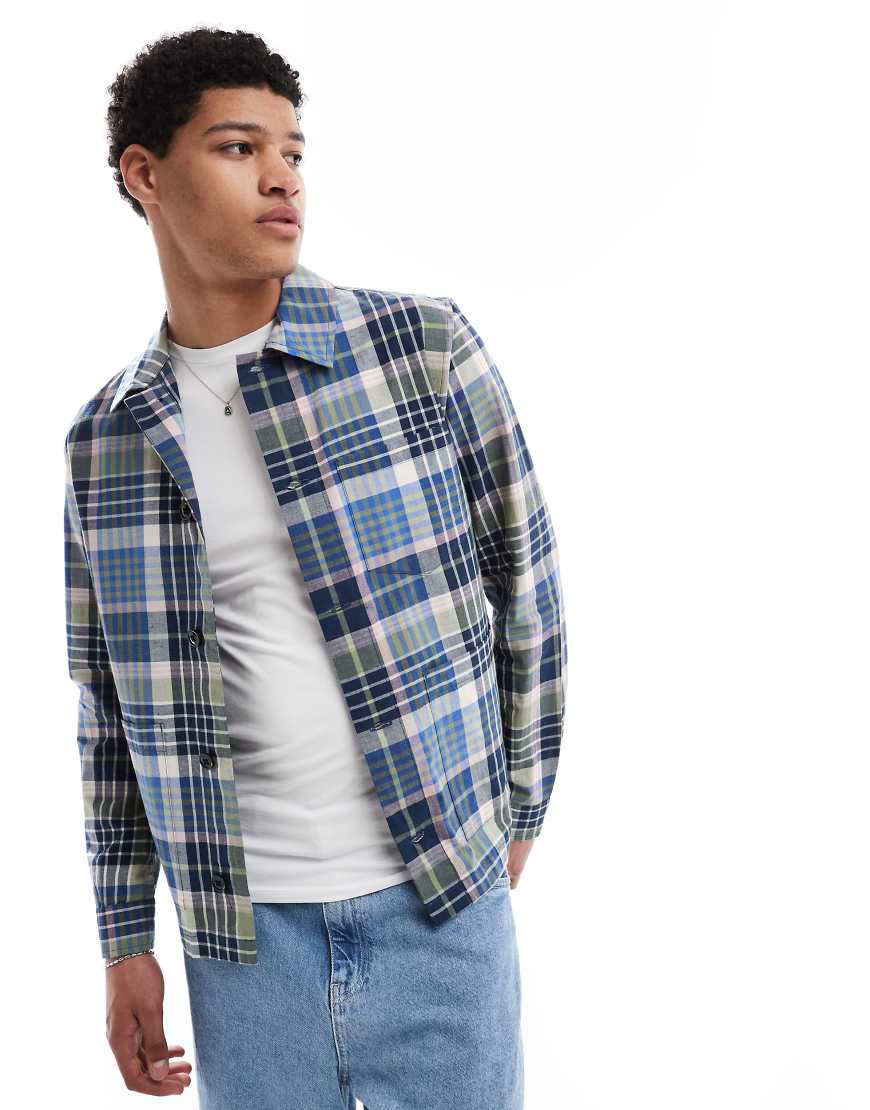 PS Paul Smith - Lockere Hemdjacke in Blau kariert PS Paul Smith - Lockere Hemdjacke in Blau kariert von PS Paul Smith
