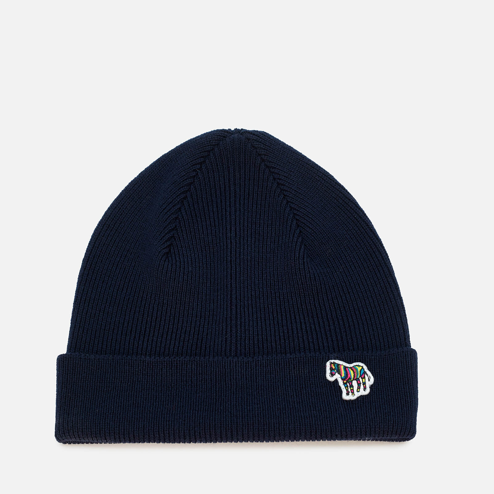 PS Paul Smith Men's Zebra Patch Beanie - Navy von PS Paul Smith