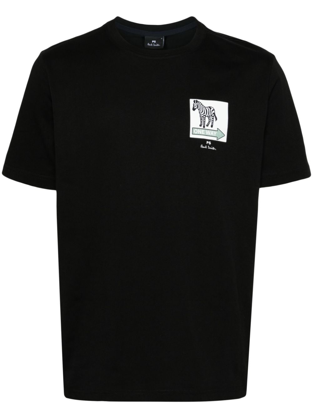 PS Paul Smith One Way Zebra T-Shirt mit grafischem Print - Schwarz von PS Paul Smith