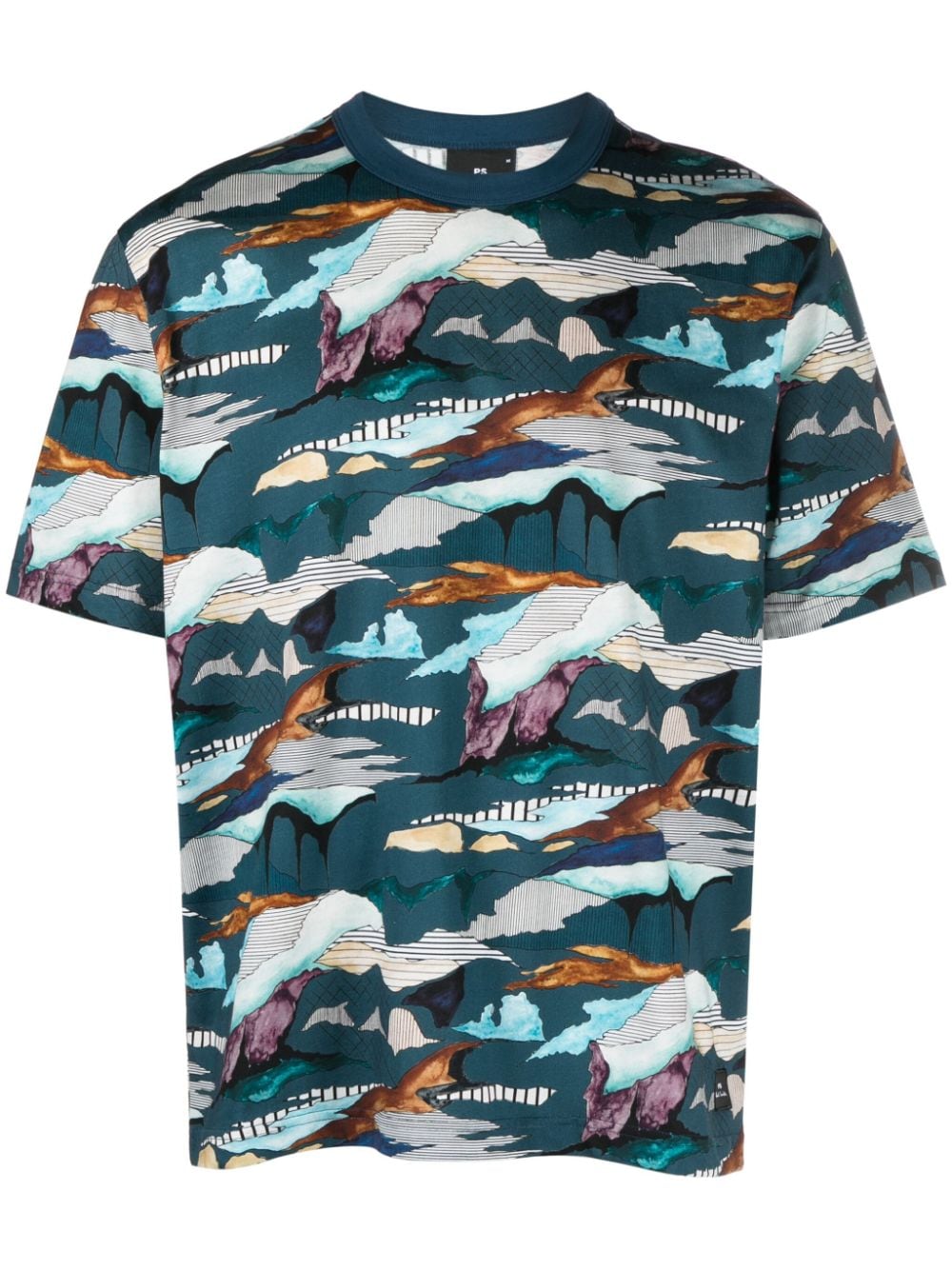 PS Paul Smith T-Shirt mit Plains-Print - Blau von PS Paul Smith