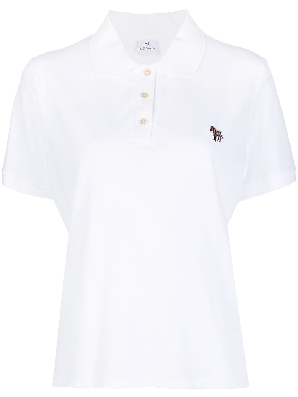 PS Paul Smith Poloshirt mit Zebra-Patch - Weiß von PS Paul Smith