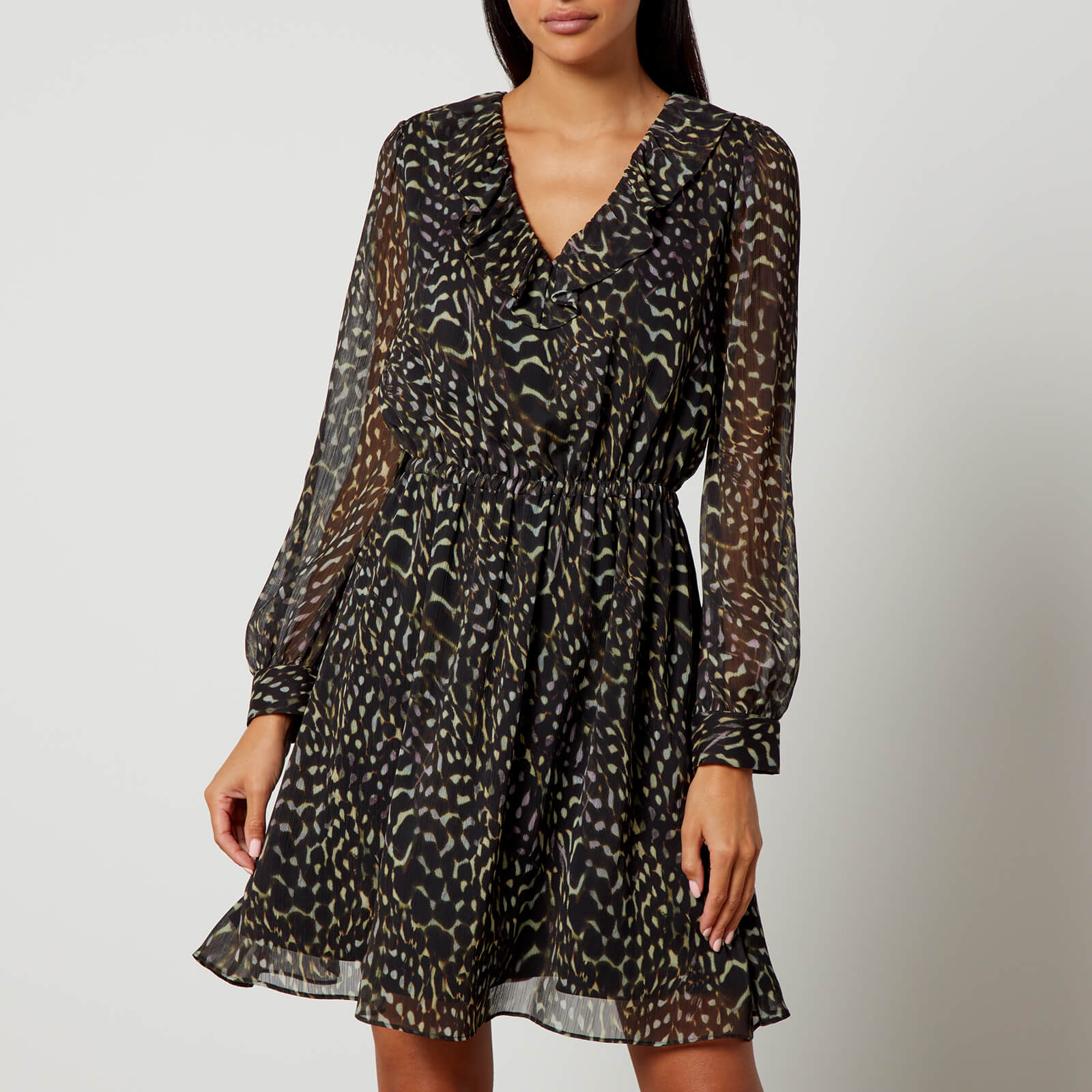 PS Paul Smith Printed Plissé-Chiffon Dress - UK 14 von PS Paul Smith