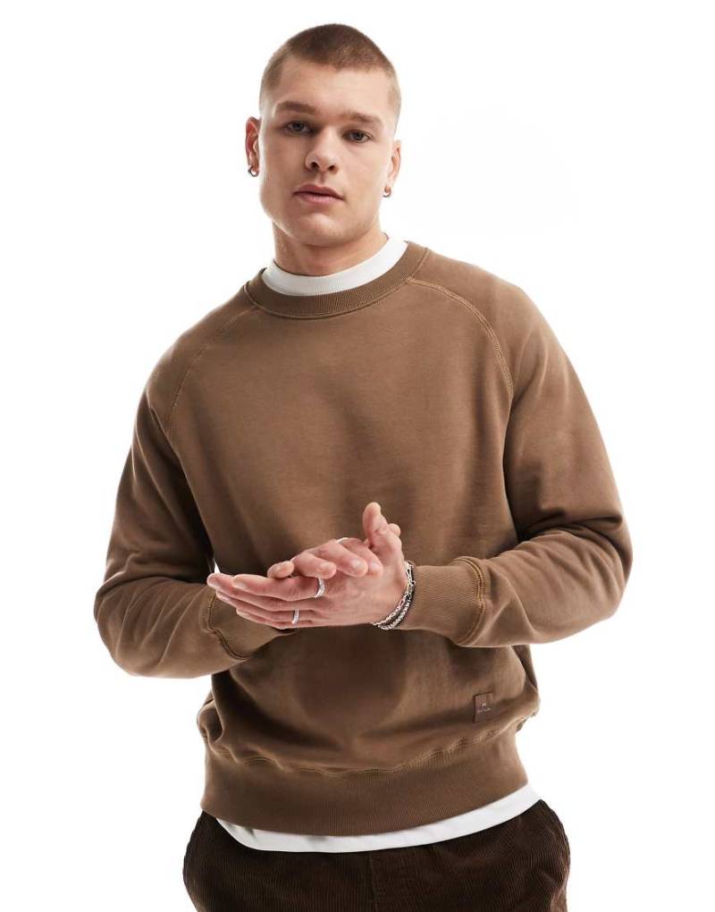 PS Paul Smith - Sweatshirt in Hellbraun mit regulärer Passform und Logo von PS Paul Smith