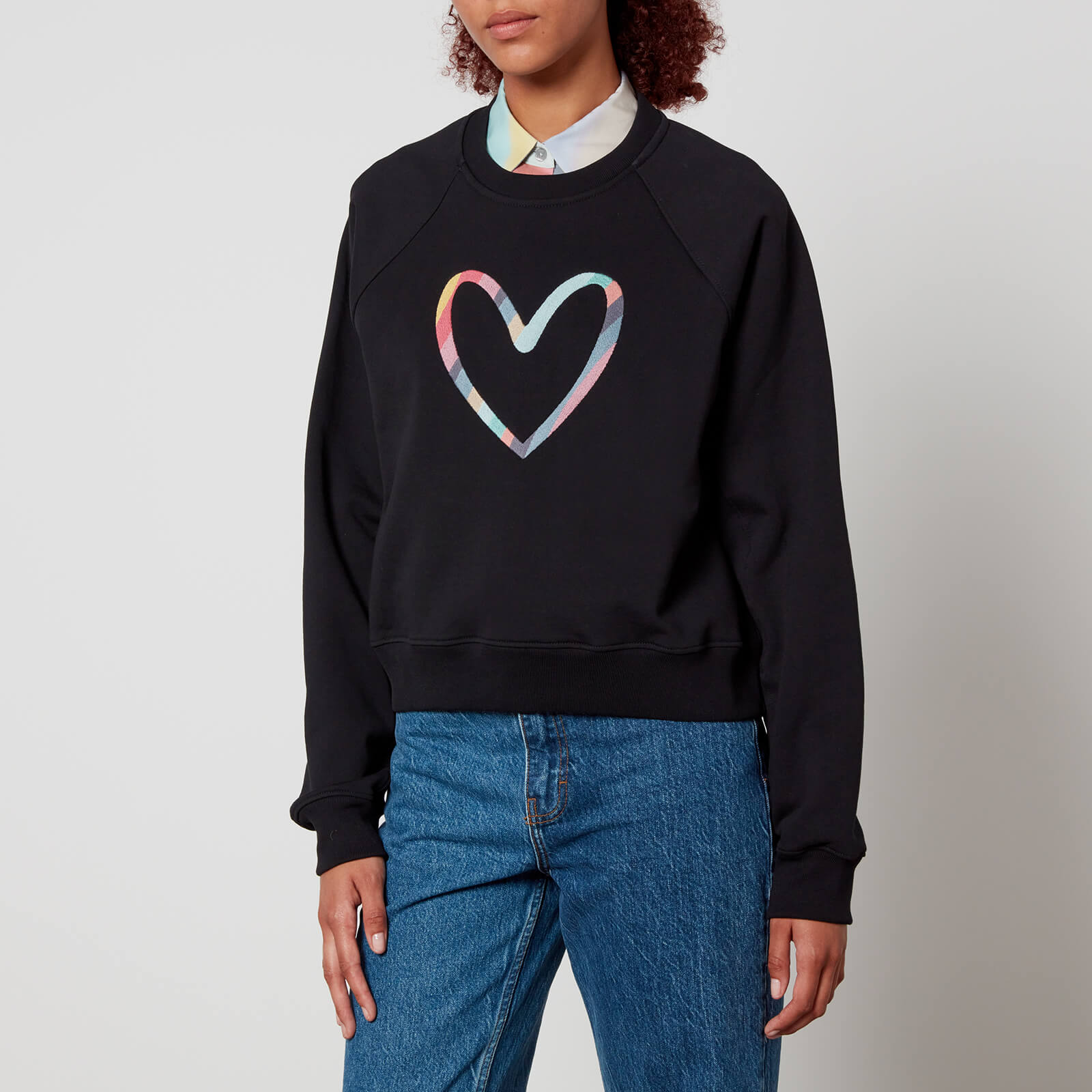 PS Paul Smith Swirl Heart Fleece-Back Cotton-Jersey Sweatshirt - S von PS Paul Smith