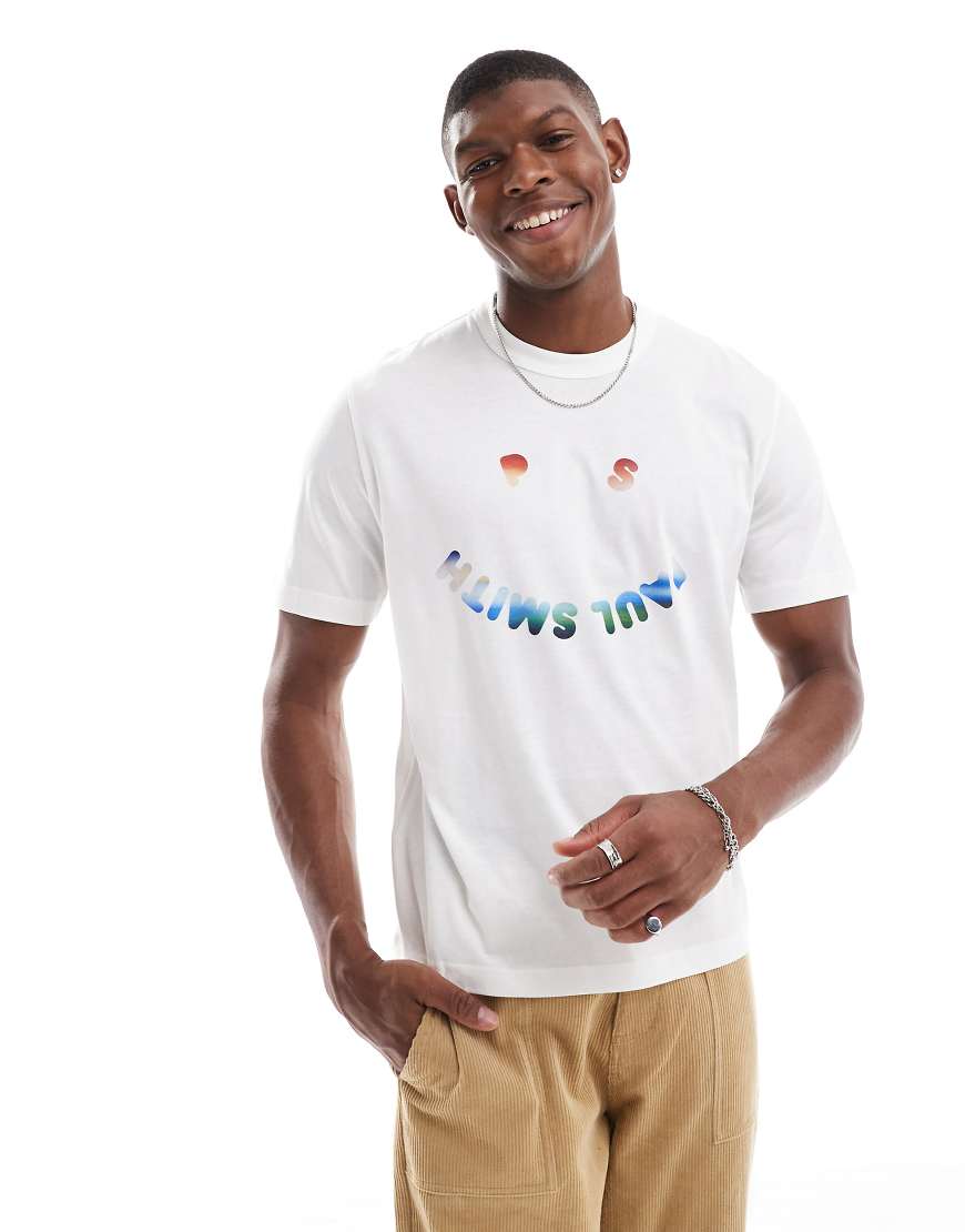 PS Paul Smith - T-Shirt in Weiß mit fröhlichem Logo PS Paul Smith - T-Shirt in Weiß mit fröhlichem Logo von PS Paul Smith