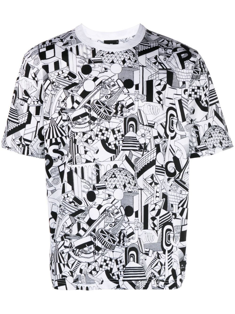PS Paul Smith T-Shirt mit Industrial-Print - Weiß von PS Paul Smith