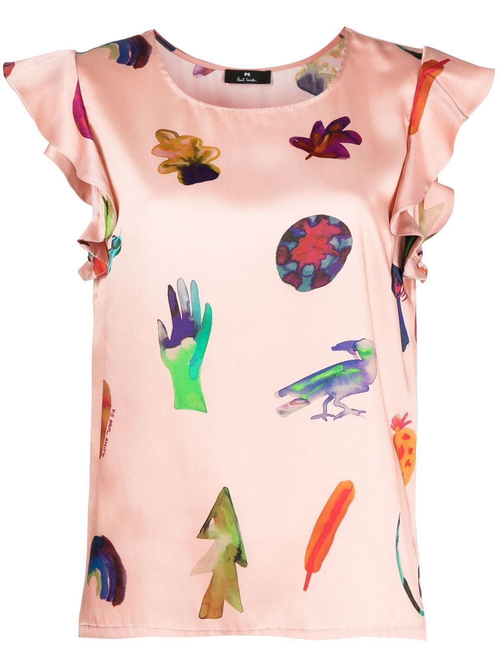 PS Paul Smith T-Shirt mit grafischem Print - Rosa von PS Paul Smith