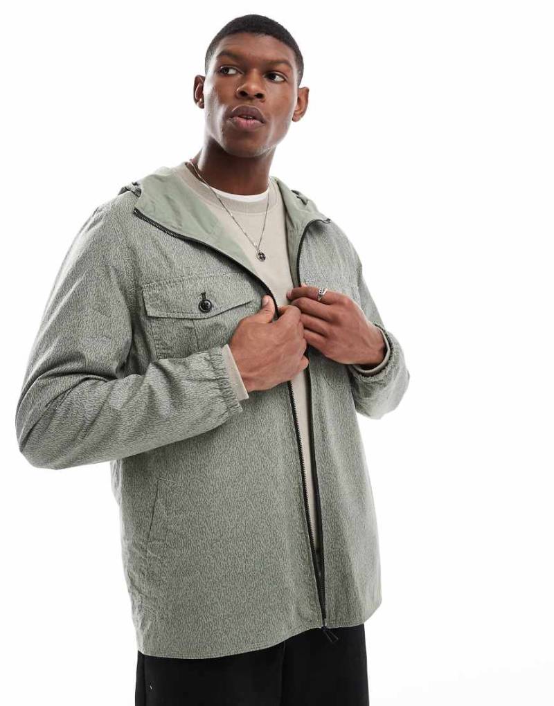 PS Paul Smith - Wendejacke in Grün mit Print und Kapuze von PS Paul Smith