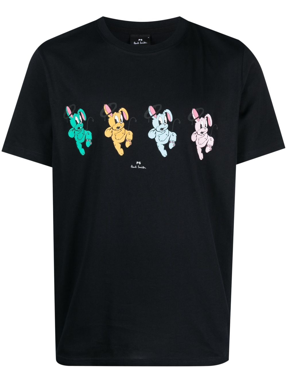 PS Paul Smith x Bunny Repeat T-Shirt aus Bio-Baumwolle - Blau von PS Paul Smith