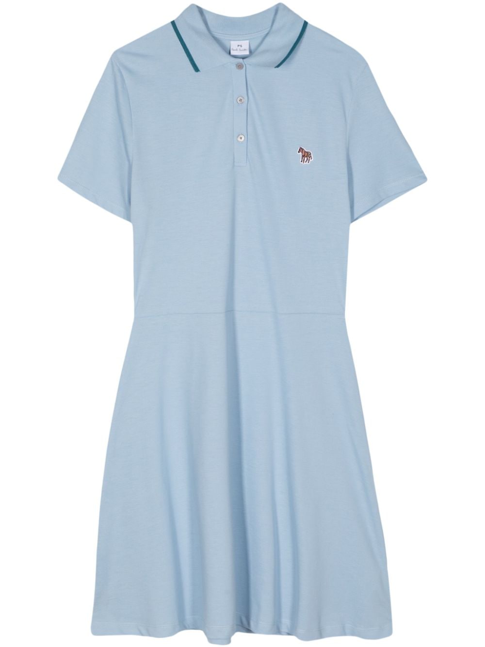 PS Paul Smith Zebra-appliqué cotton tennis dress - Blau von PS Paul Smith