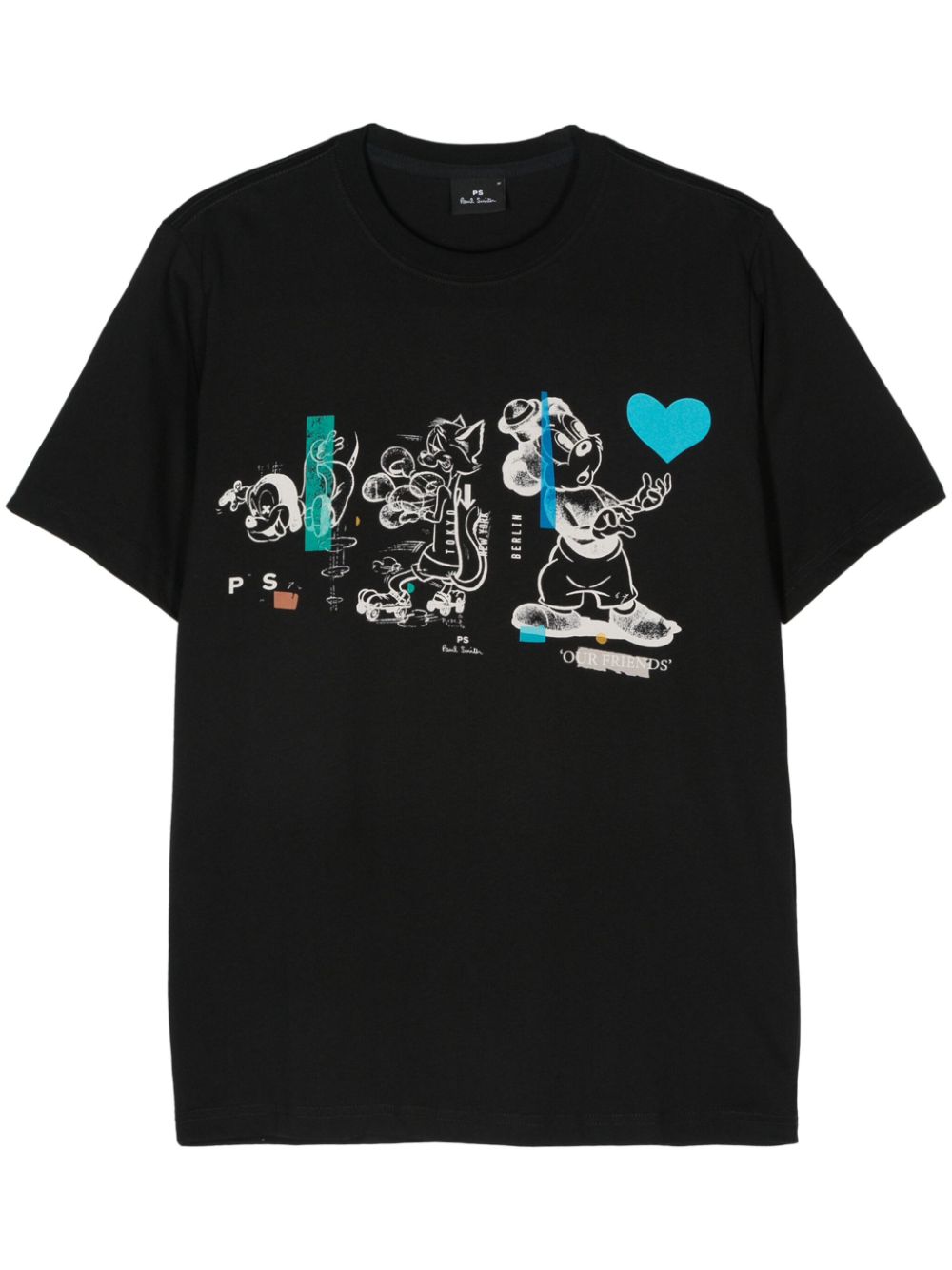 PS Paul Smith T-Shirt mit Cartoon-Print - Schwarz von PS Paul Smith