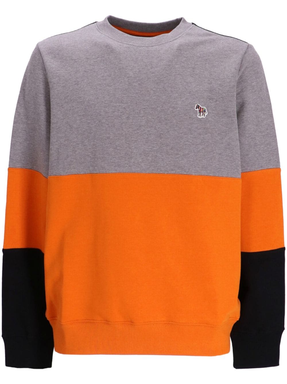 PS Paul Smith Gestreiftes Sweatshirt in Colour-Block-Optik - Grau von PS Paul Smith