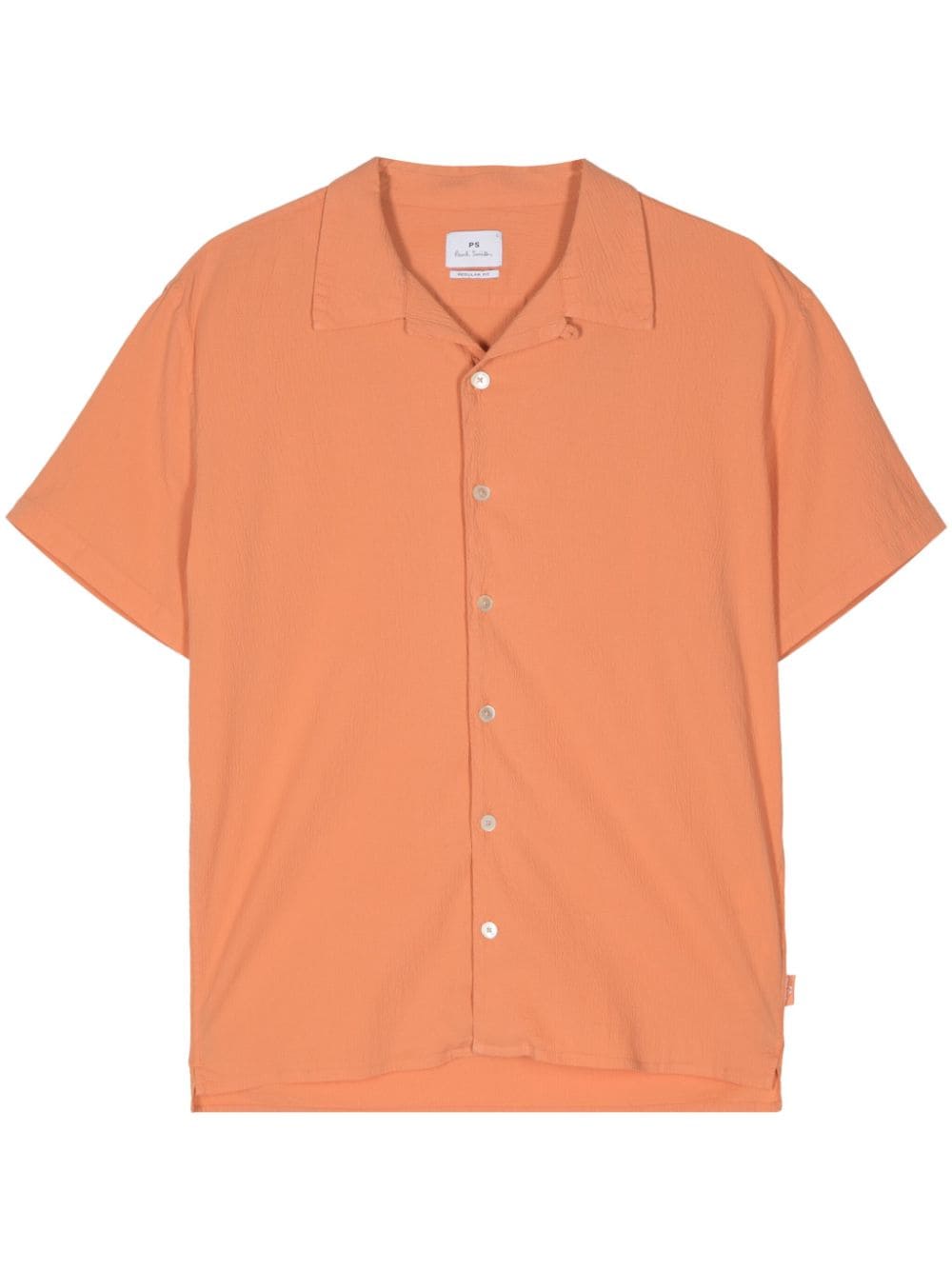 PS Paul Smith cotton seersucker shirt - Orange von PS Paul Smith