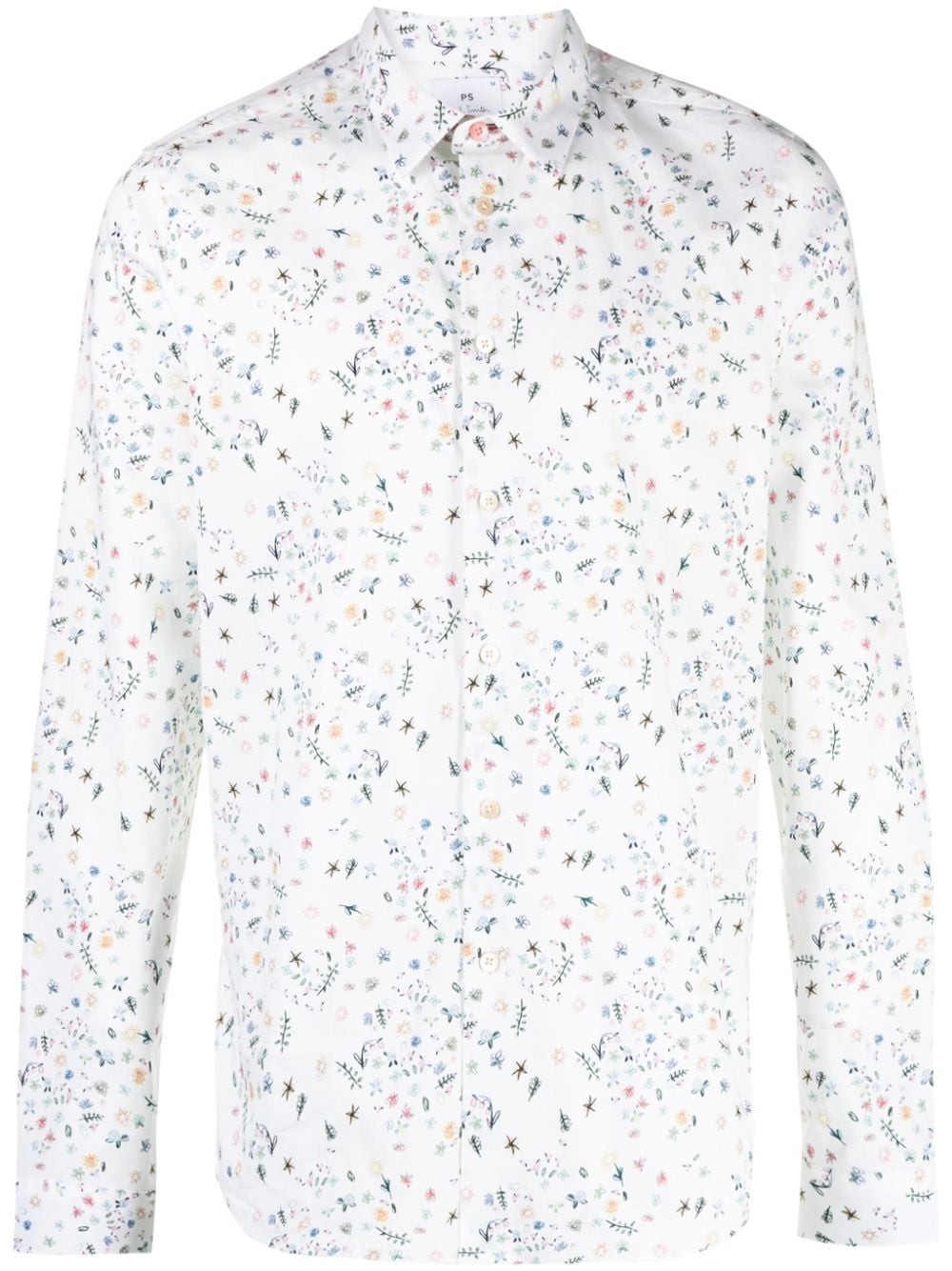 PS Paul Smith Hemd mit Blumen-Print - Weiß von PS Paul Smith