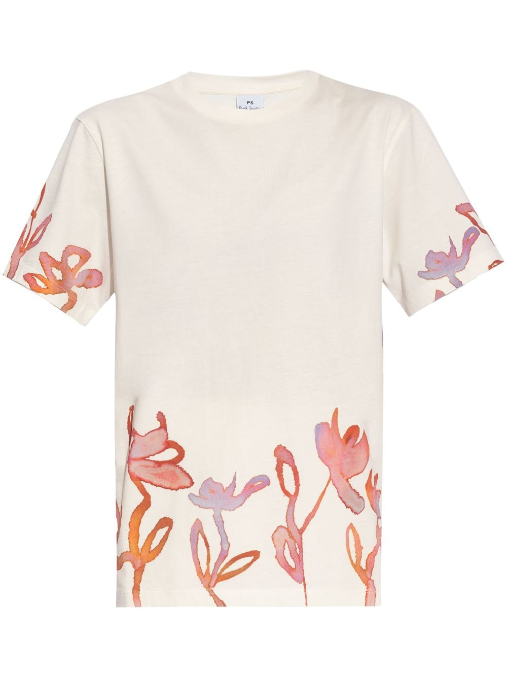 PS Paul Smith T-Shirt aus Bio-Baumwolle mit Blumen-Print - Weiß von PS Paul Smith