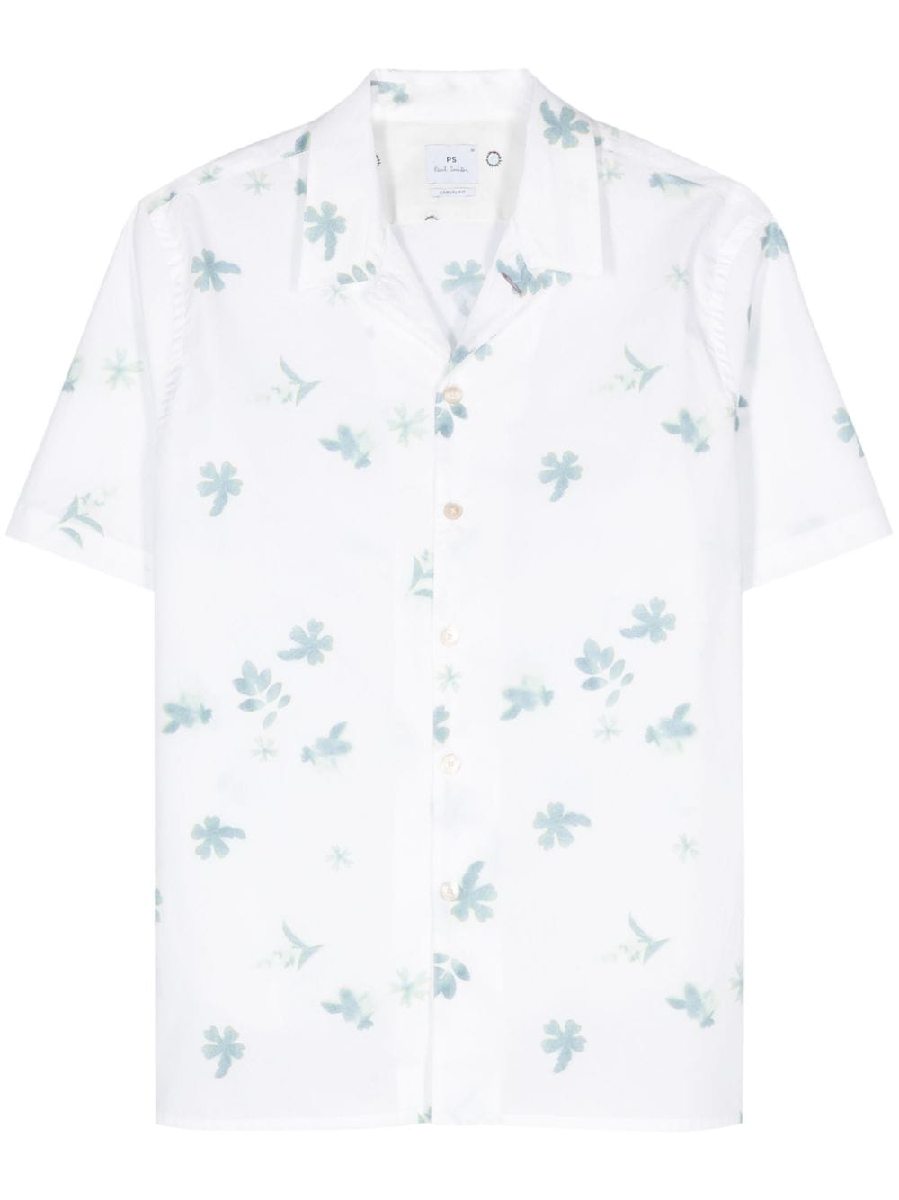 PS Paul Smith floral-print organic-cotton shirt - Weiß von PS Paul Smith