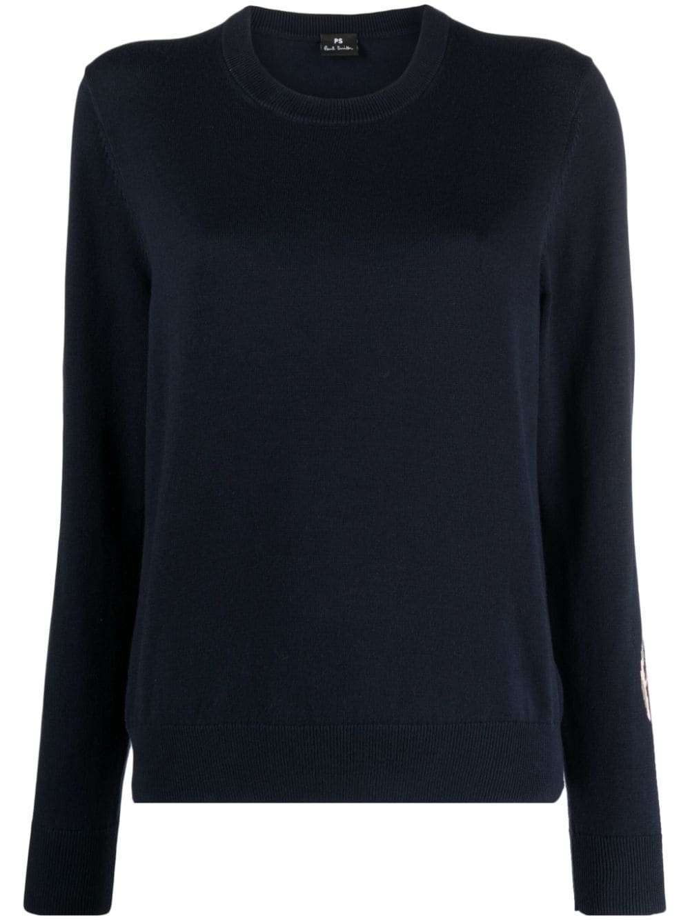 PS Paul Smith Pullover aus Bio-Baumwolle mit Intarsien-Logo - Blau von PS Paul Smith