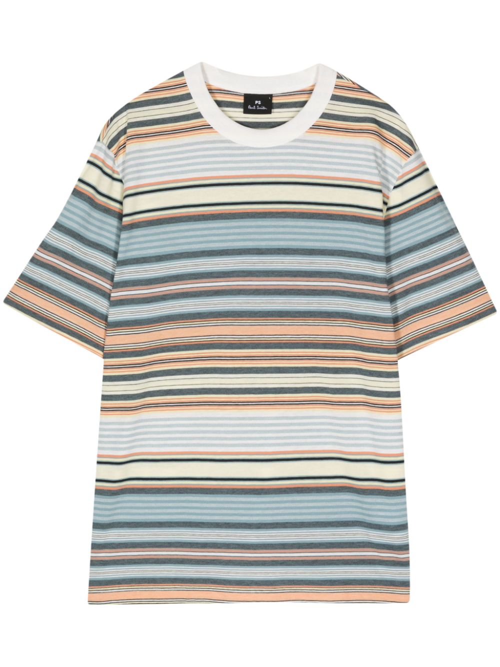 PS Paul Smith multi-stripe organic-cotton T-shirt - Blau von PS Paul Smith