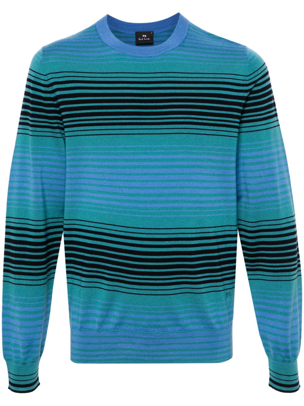 PS Paul Smith Gestreifter Pullover - Grün von PS Paul Smith