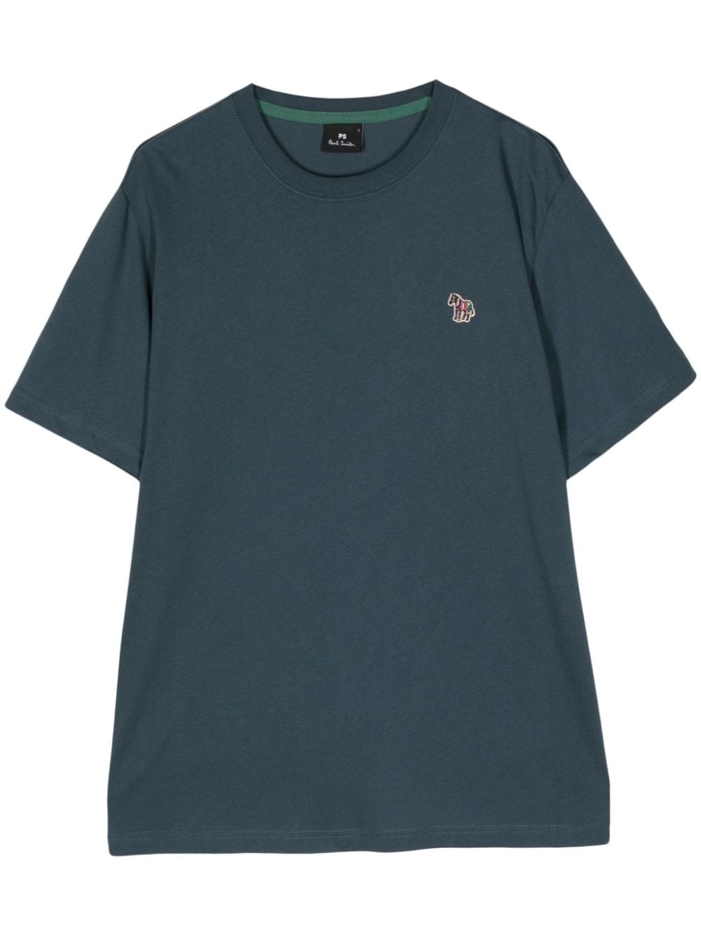 PS Paul Smith zebra-patch organic-cotton T-shirt - Blau von PS Paul Smith
