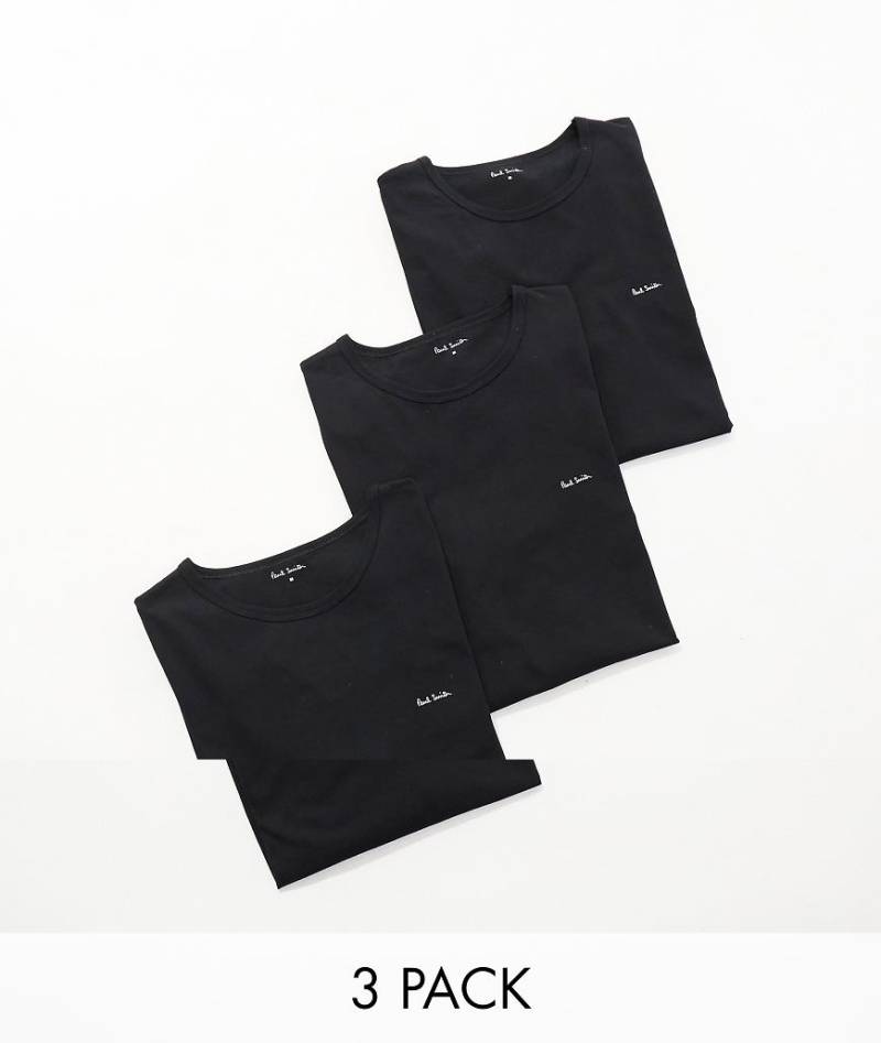 Paul Smith - 3er-Pack Loungewear-T-Shirts in Schwarz mit Logo von PS Paul Smith