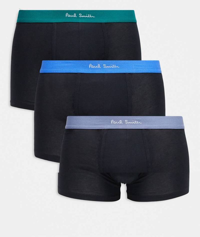 Paul Smith - 3er-Pack Unterhosen in Schwarz mit Bund in verschiedenen Farben Paul Smith - 3er-Pack Unterhosen in Schwarz mit Bund in verschiedenen Farben von PS Paul Smith